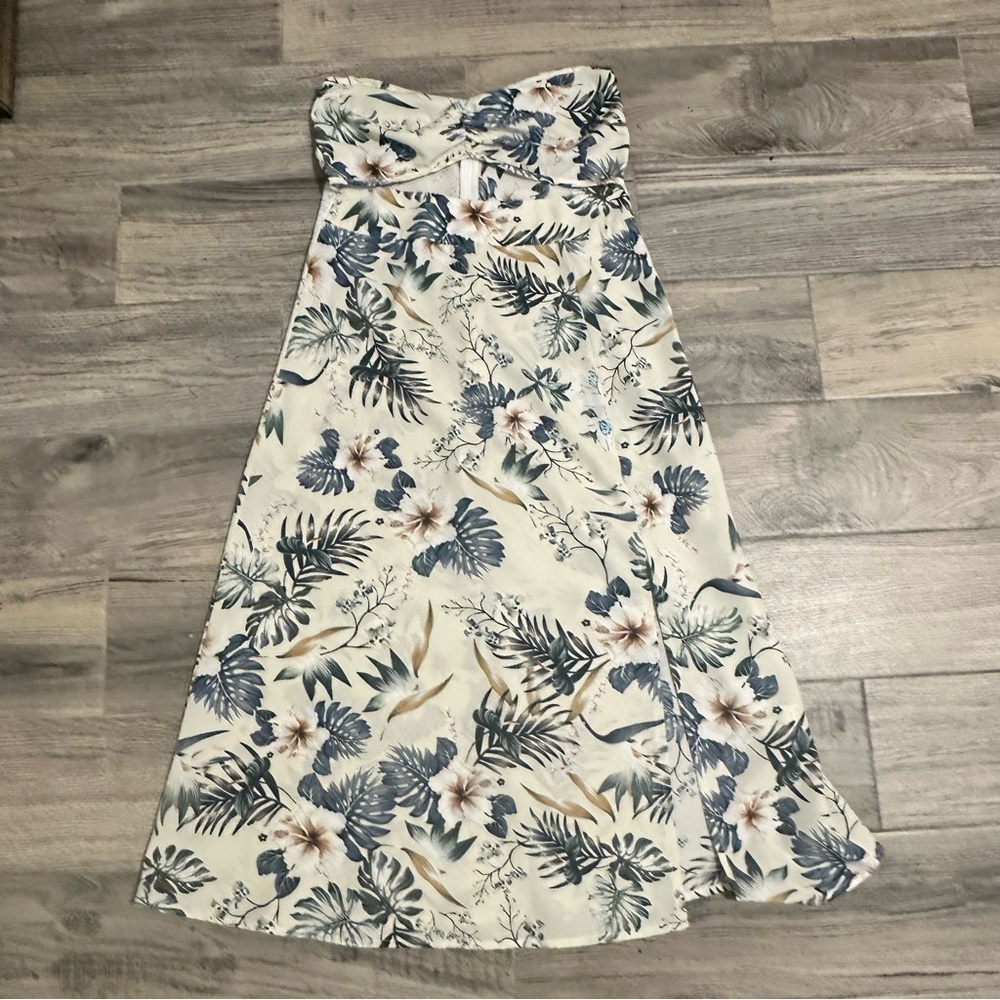 Floral Strapless Dress